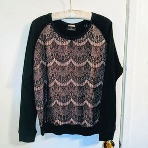 Scotch & Soda Lace Front Sweat Shirt 2